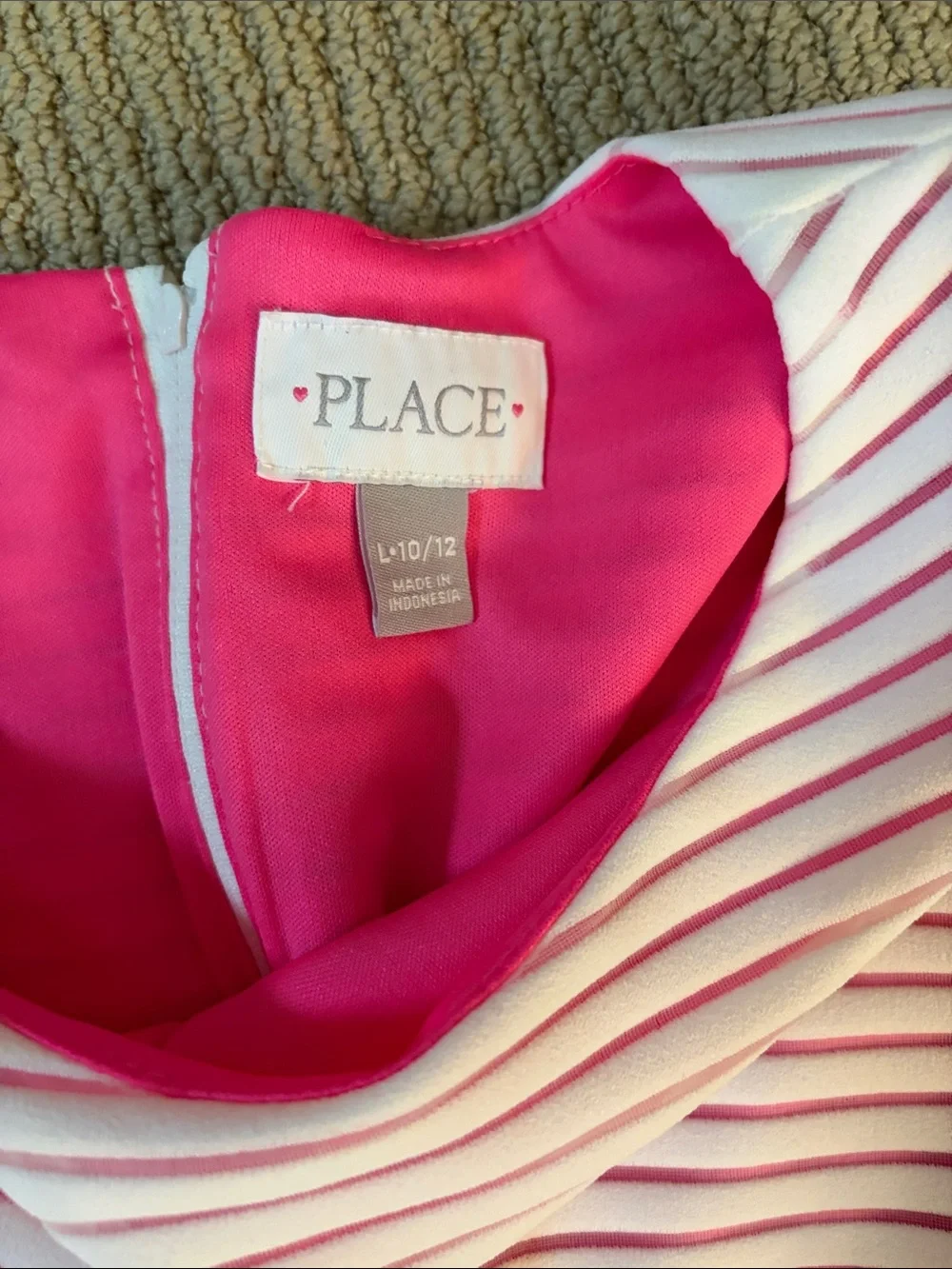 The Children's Place White Dress with Pink Stripes - Picture 4 of 4